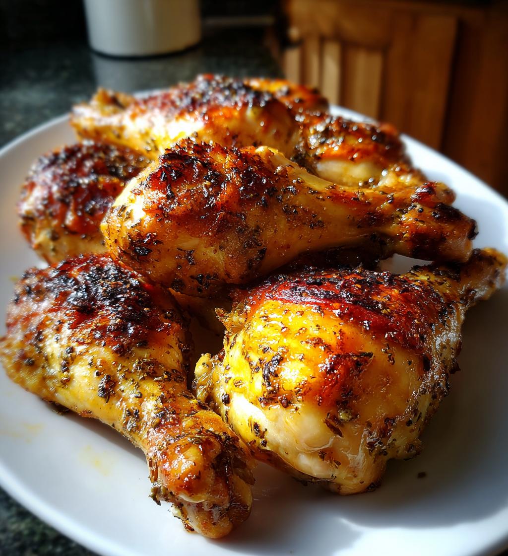 juicy baked chicken legs