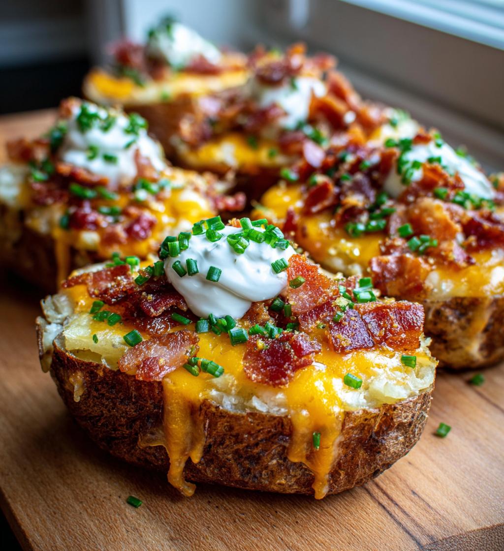 loaded sliced baked potatoes