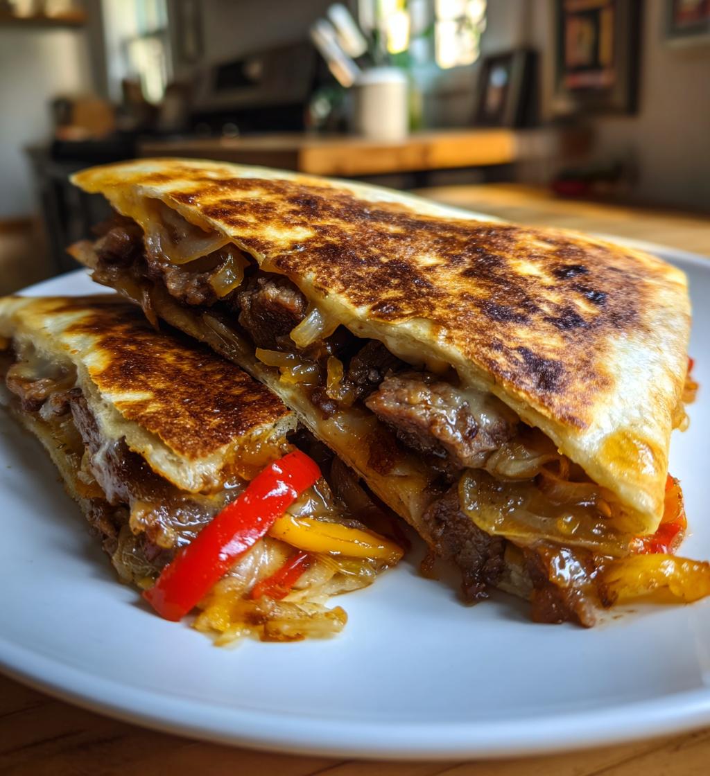 loaded steak quesadillas