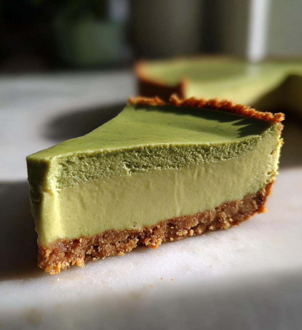 matcha green tea cheesecake - detail 1
