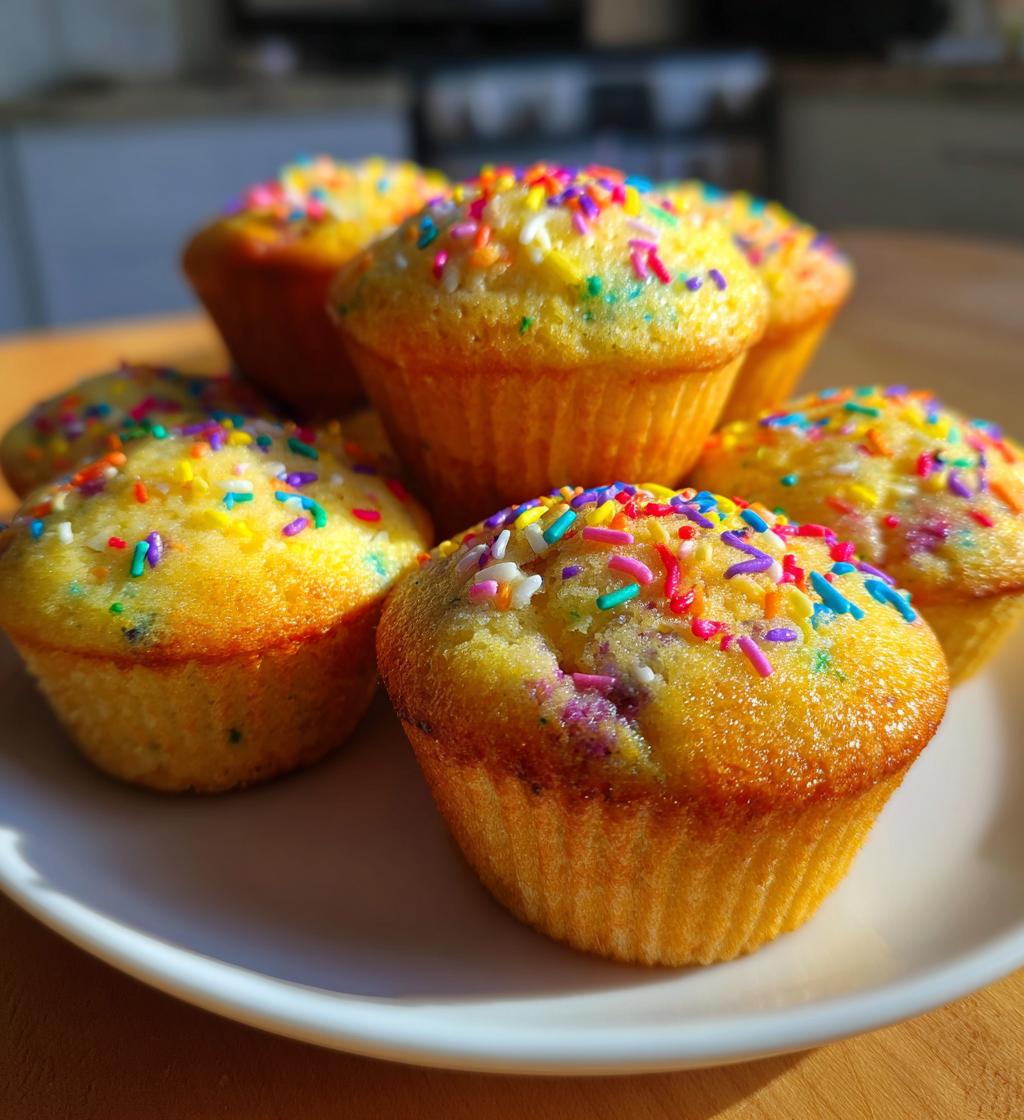 mini funfetti cake muffins