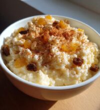 moms old fashioned baked rice pudding
