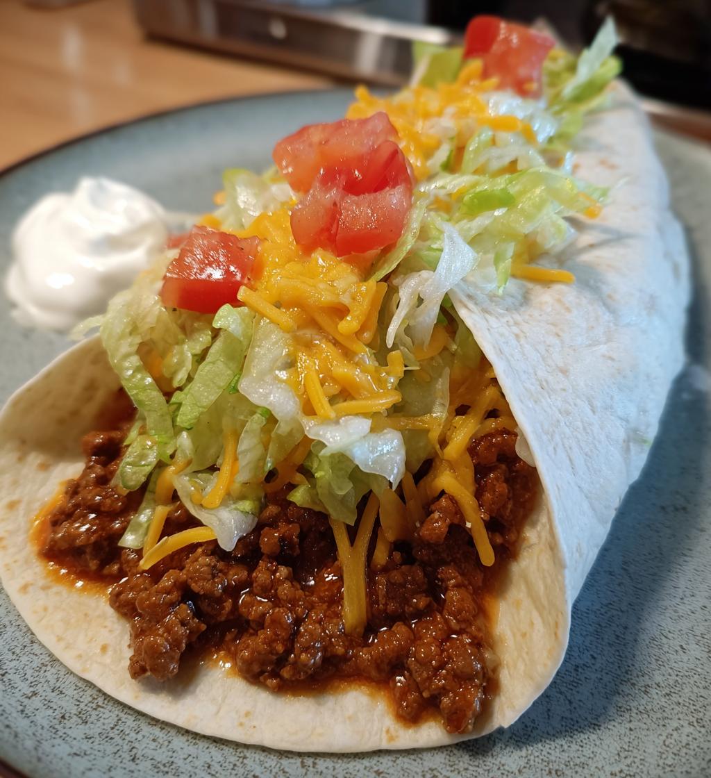 nacho cheese beef wrap