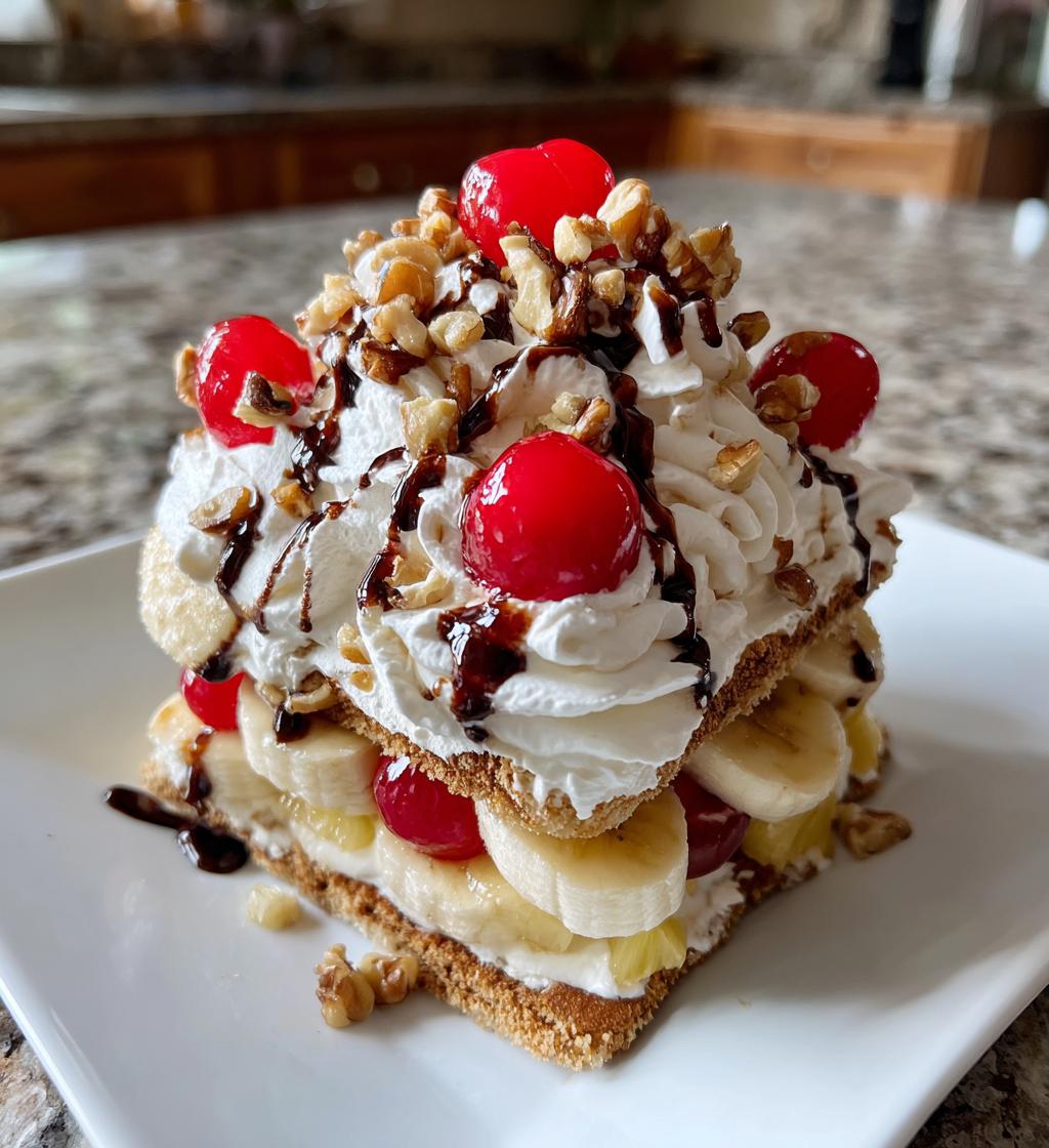 no bake banana split cake quick easy dessert