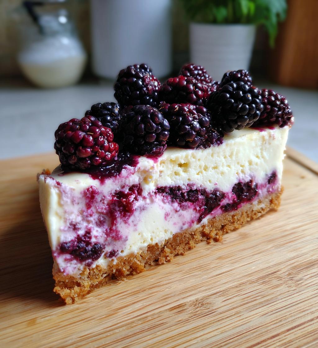 no bake blackberry cheesecake