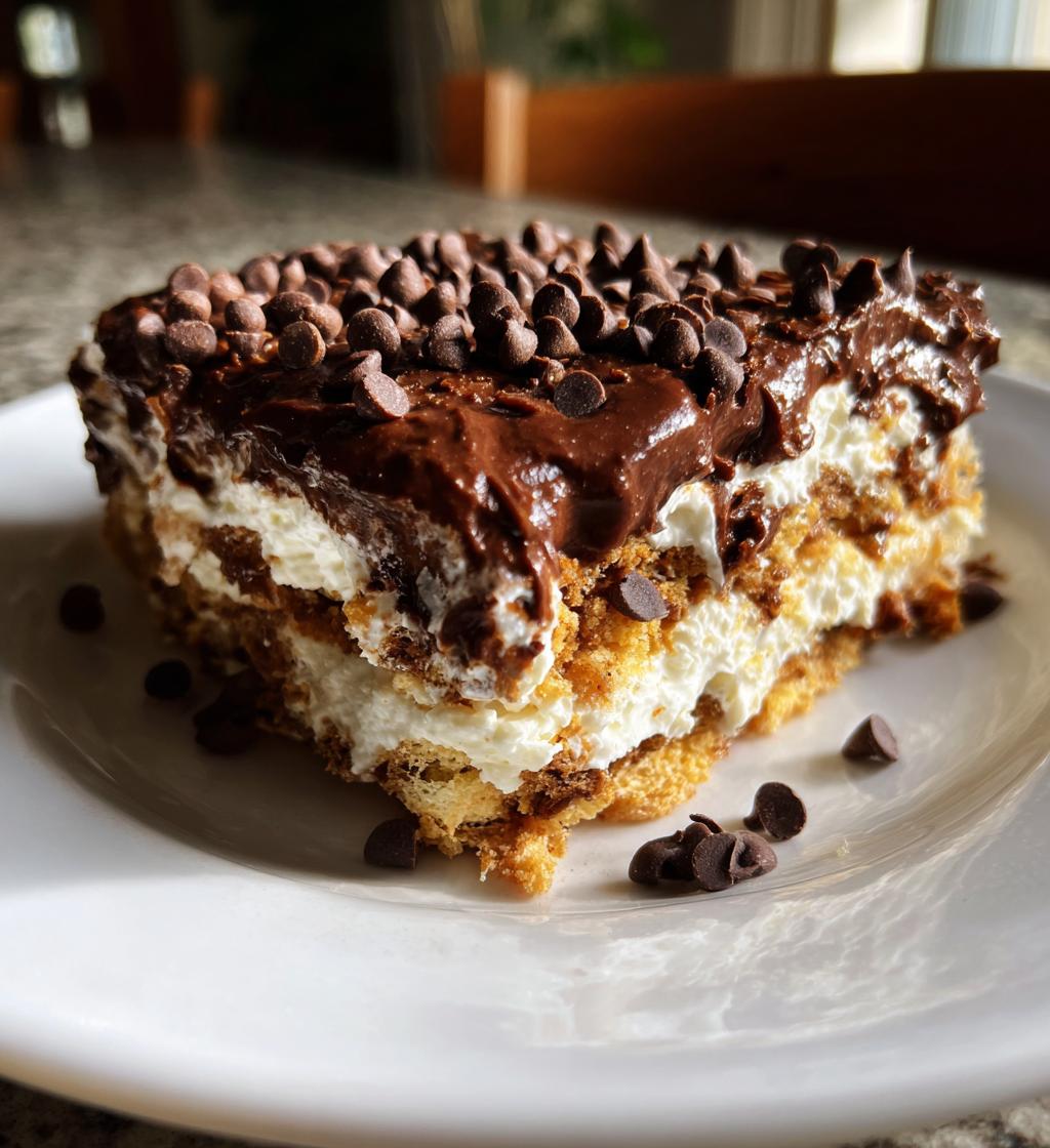 no bake chocolate eclair icebox cake