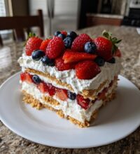 no bake summer berry icebox cake