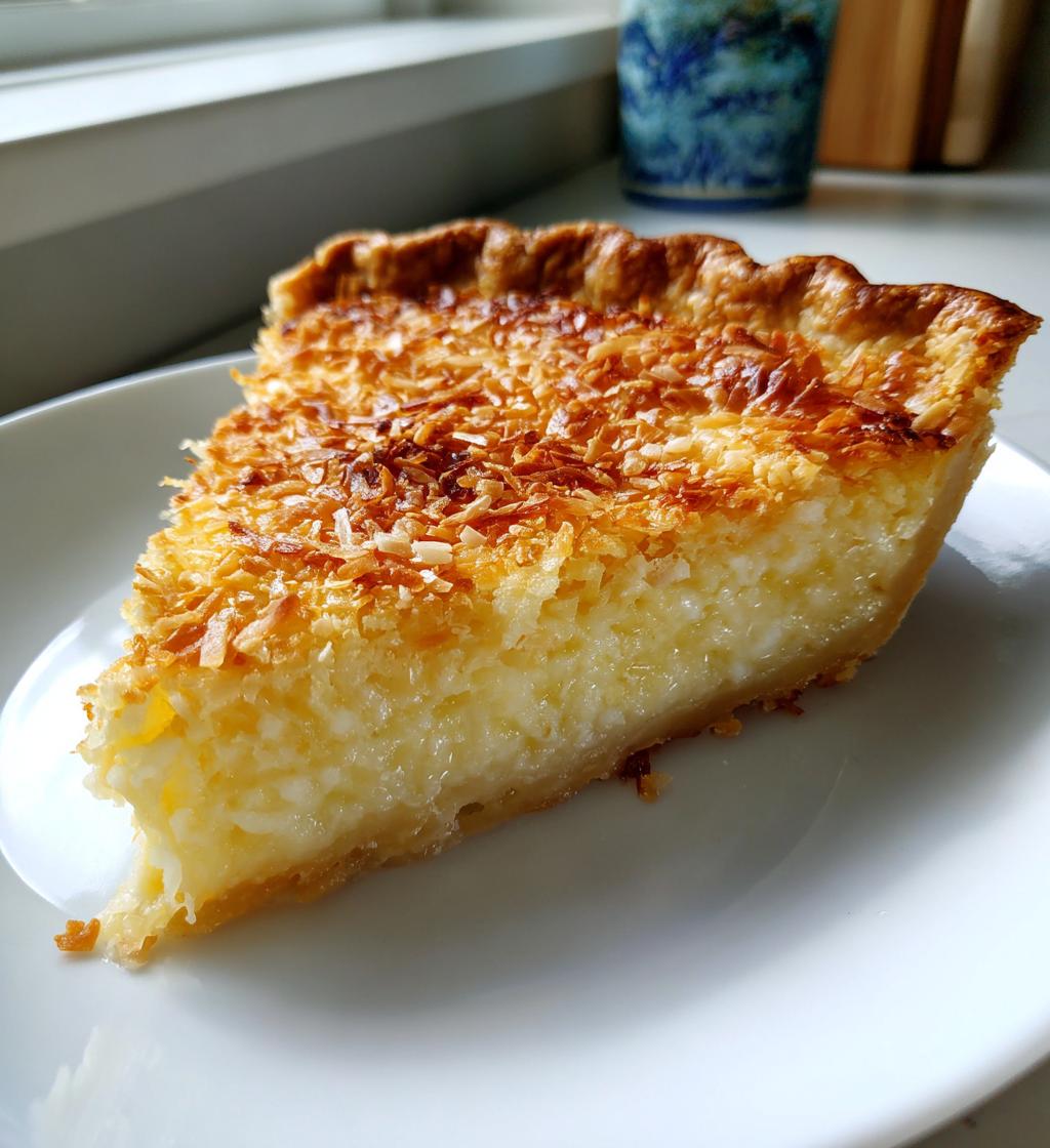 old fashion coconut pie - detail 1