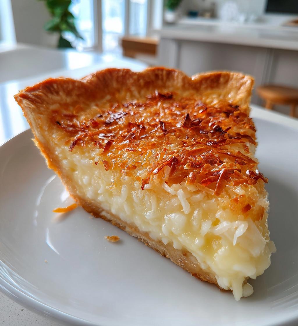old fashion coconut pie