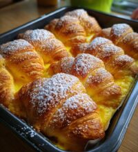 orange croissant breakfast bake