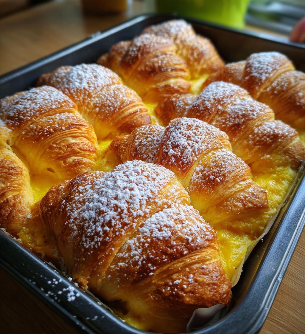 orange croissant breakfast bake
