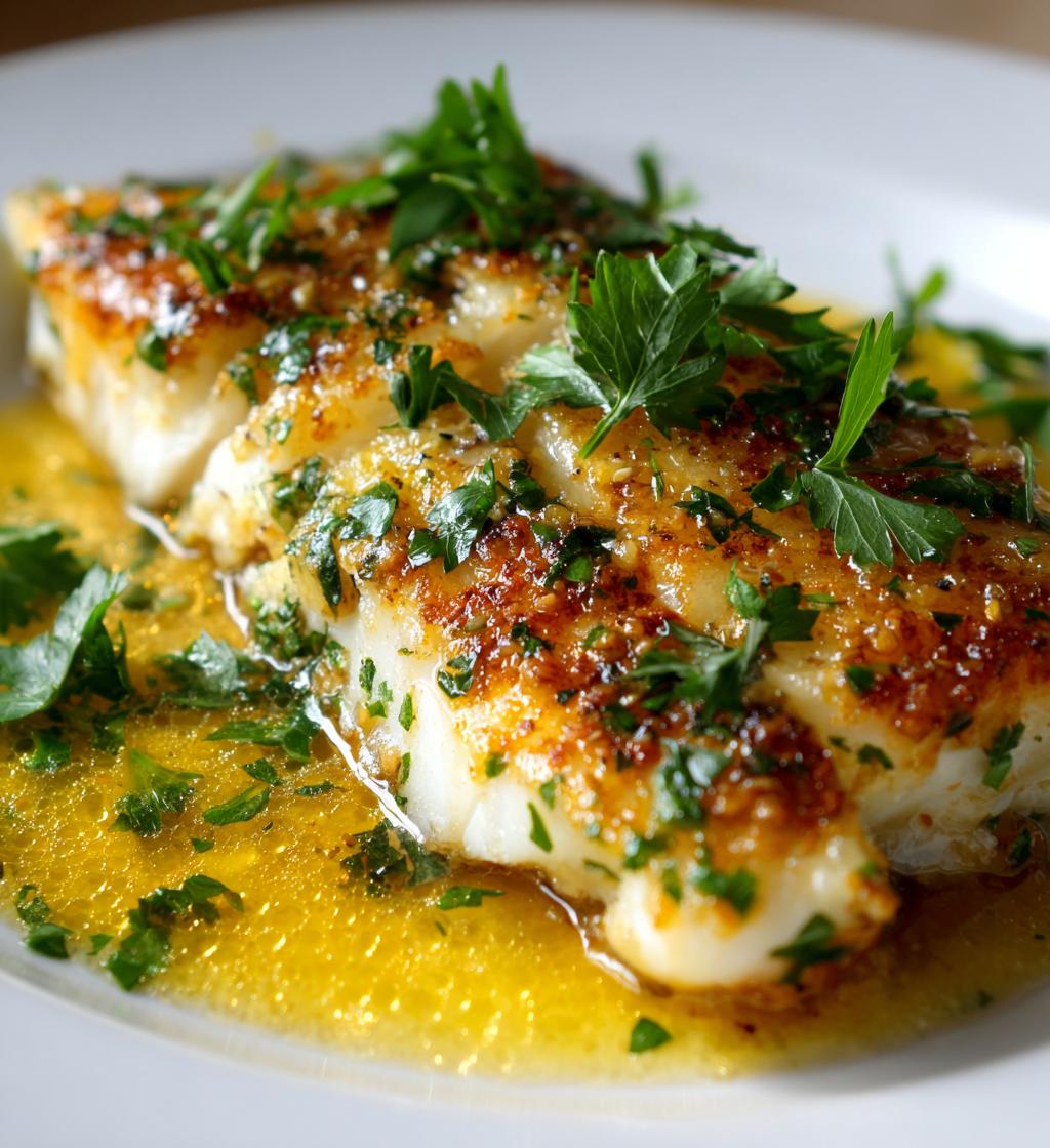 pan fried cod with lemon butter sauce