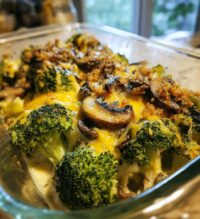 paula deens creamy broccoli mushroom bake