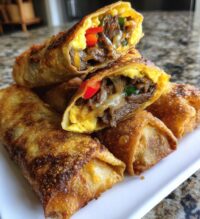 philly cheese steak egg rolls