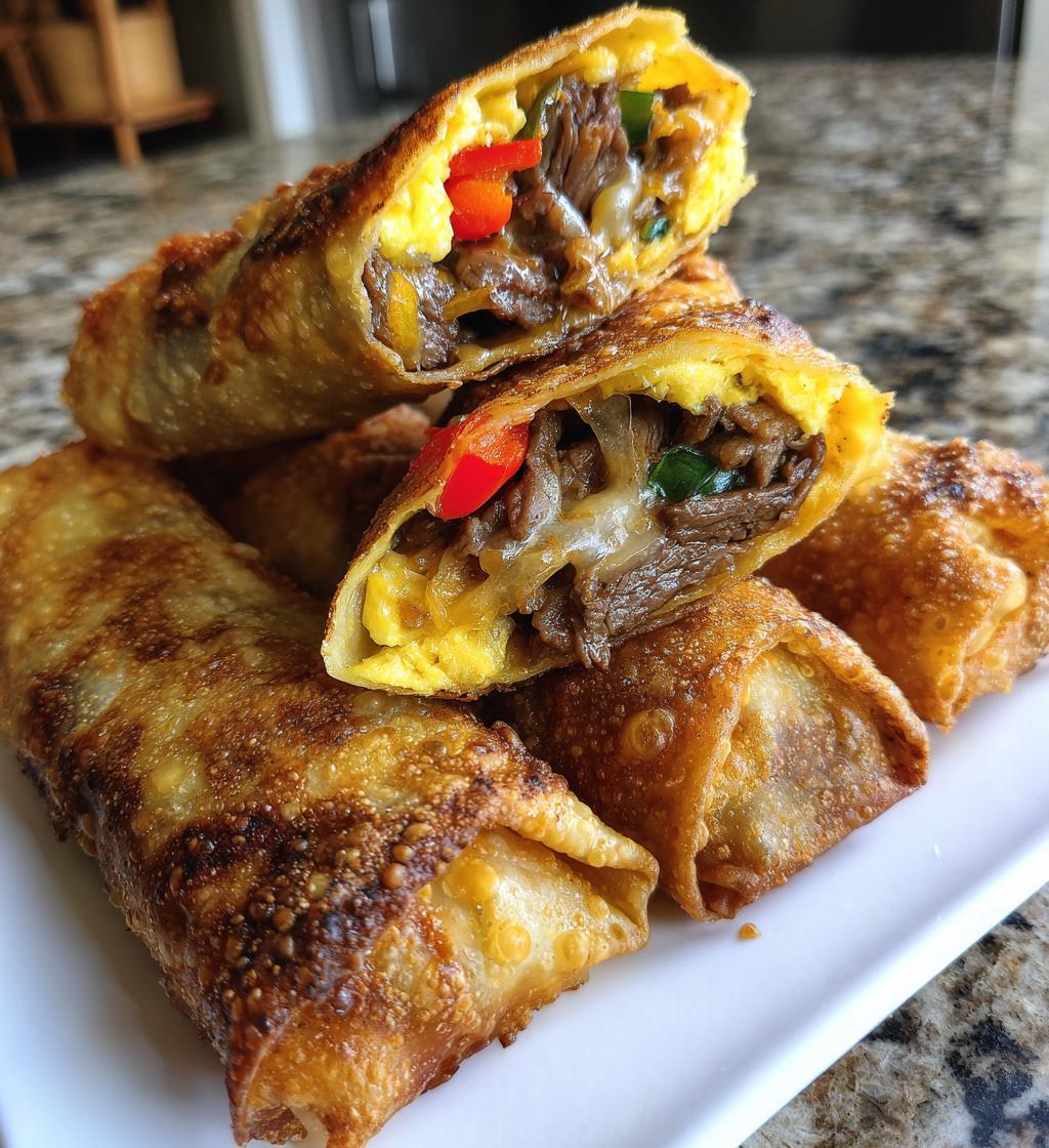 philly cheese steak egg rolls