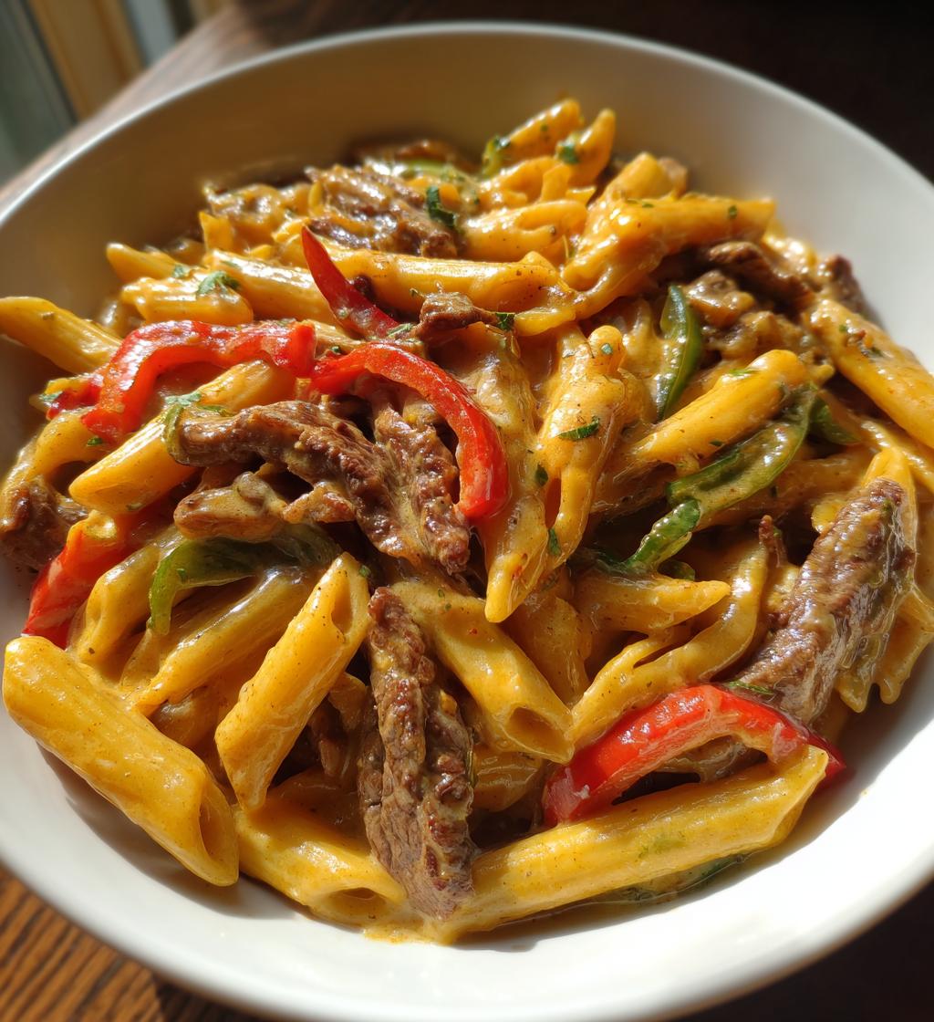philly cheesesteak pasta
