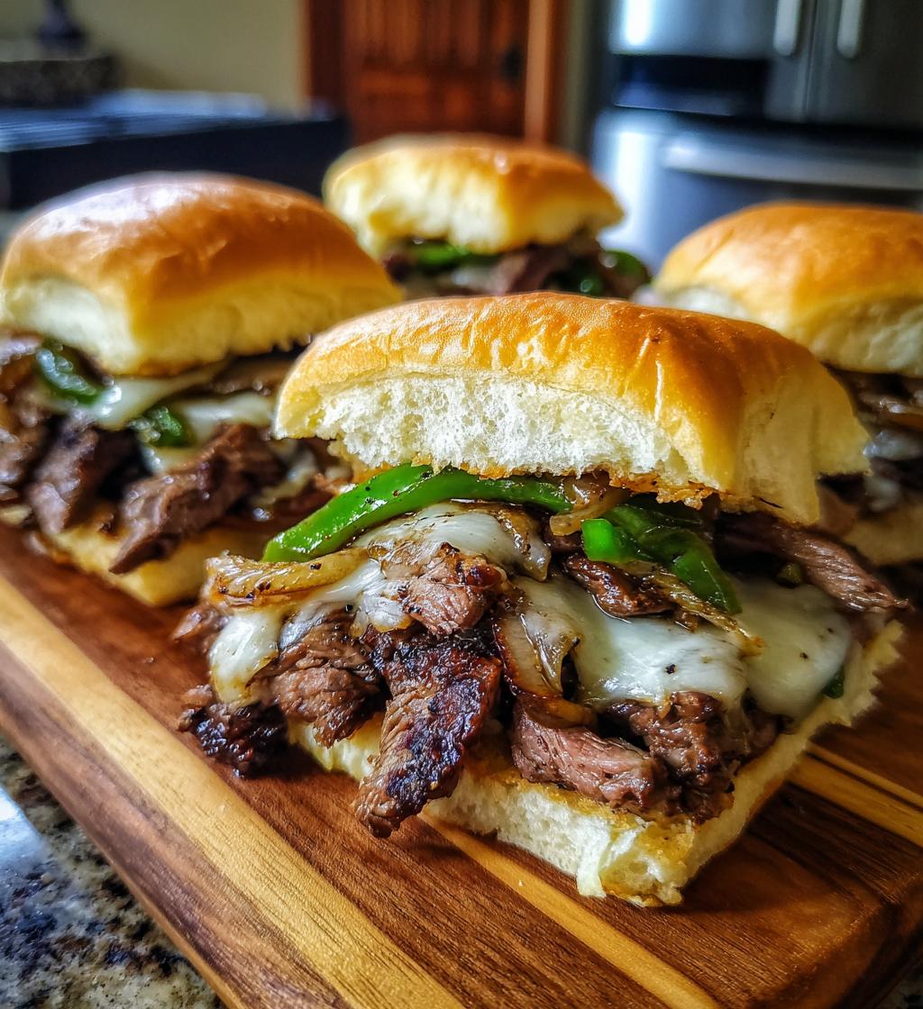 philly cheesesteak sliders - detail 1