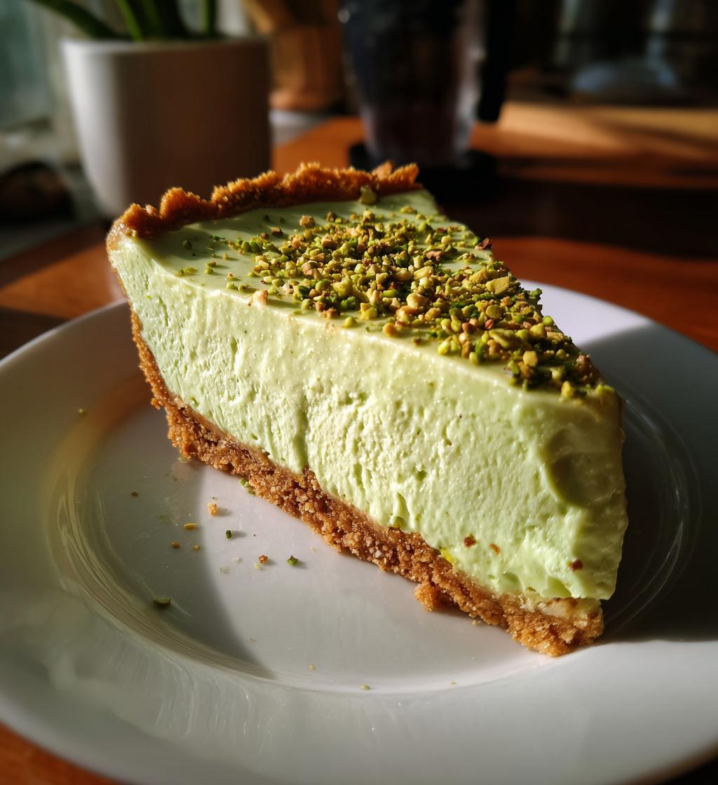 pistachio cheesecake no bake delight - detail 1