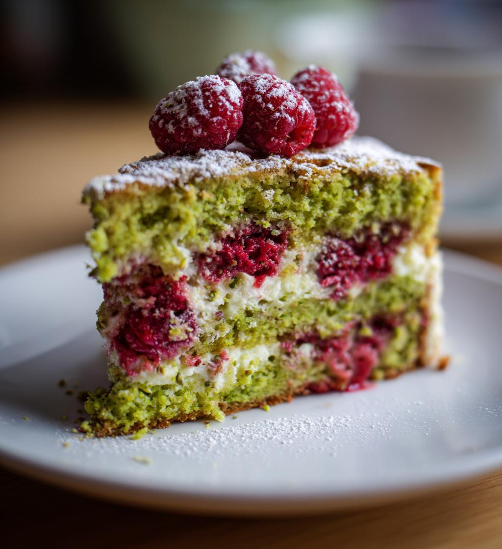 pistachio raspberry cake