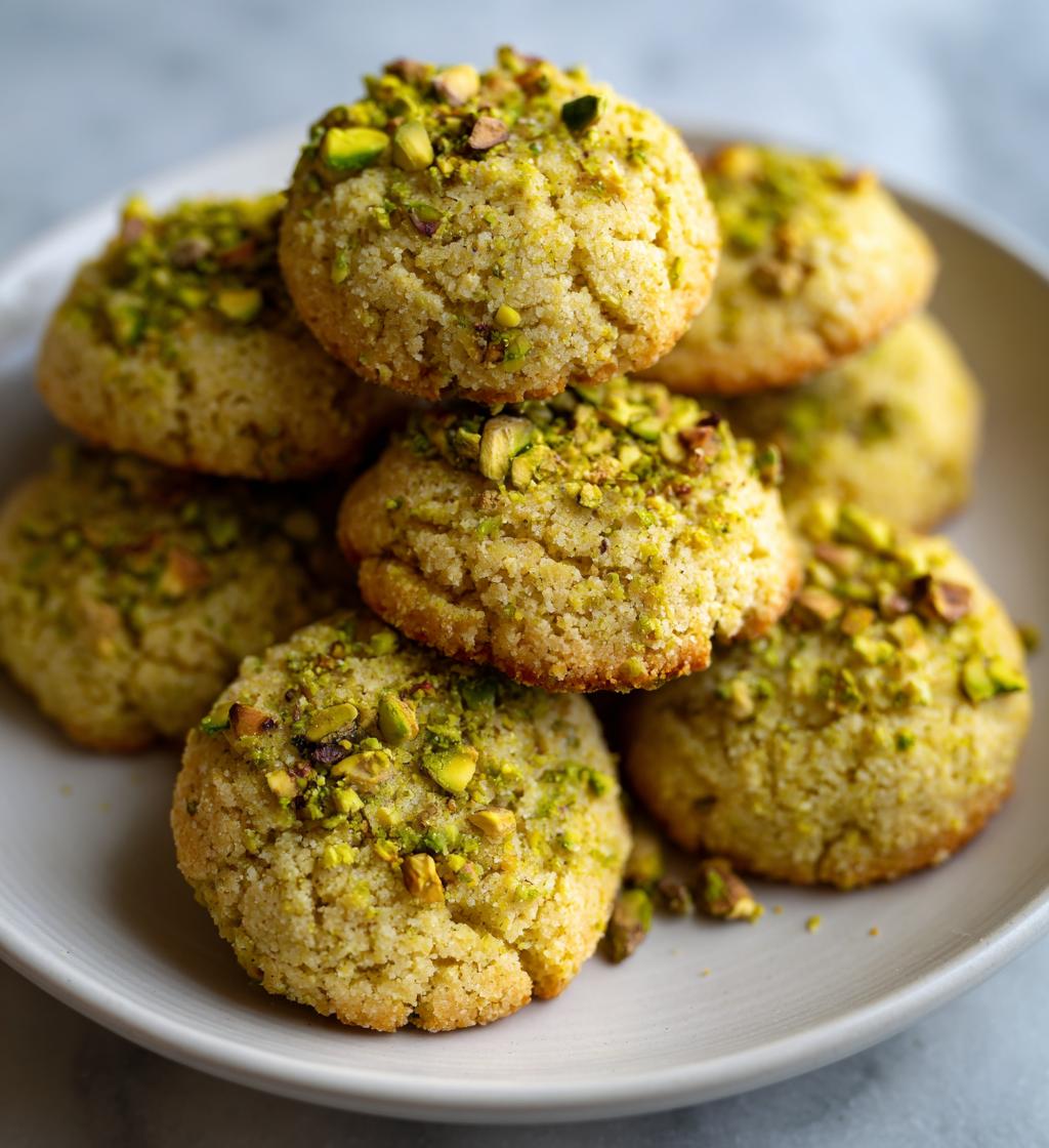 pistachio shortbread cookies
