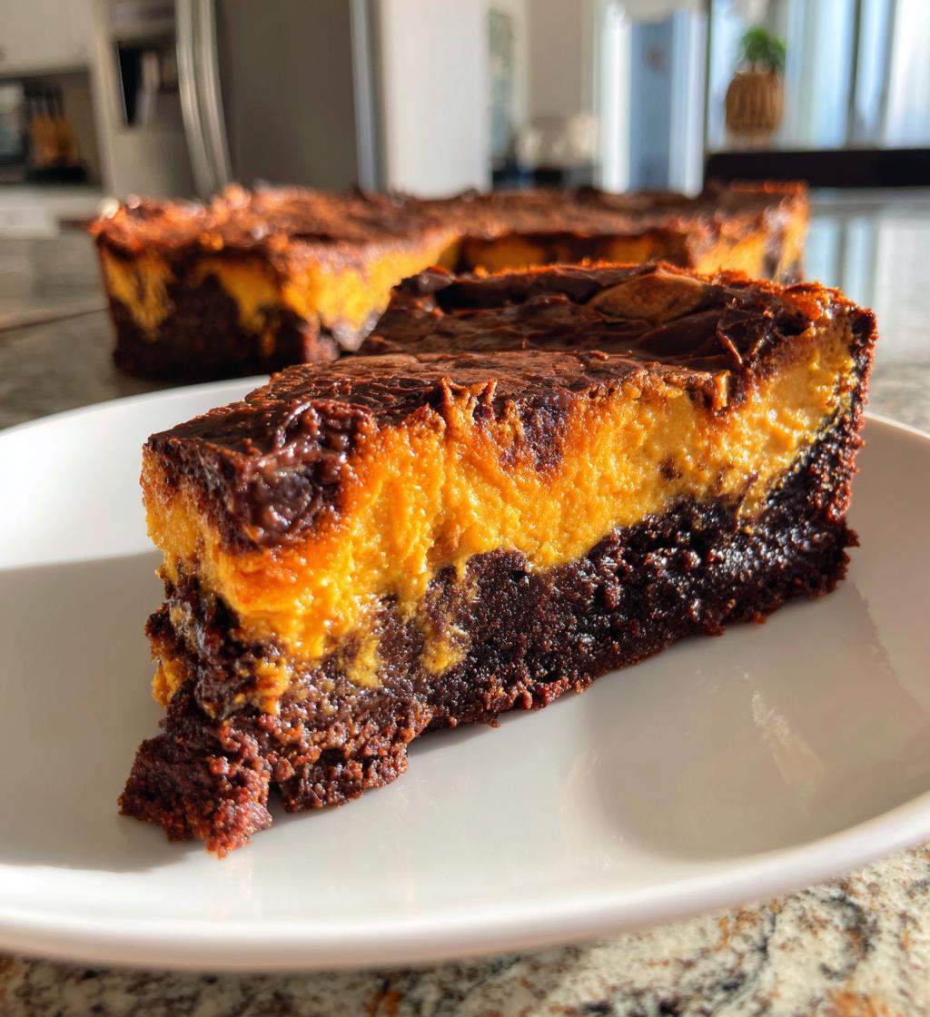 pumpkin cheesecake brownie pie