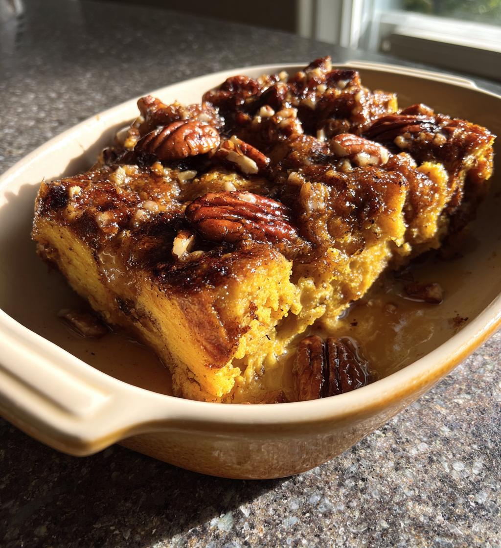 pumpkin pecan bread pudding