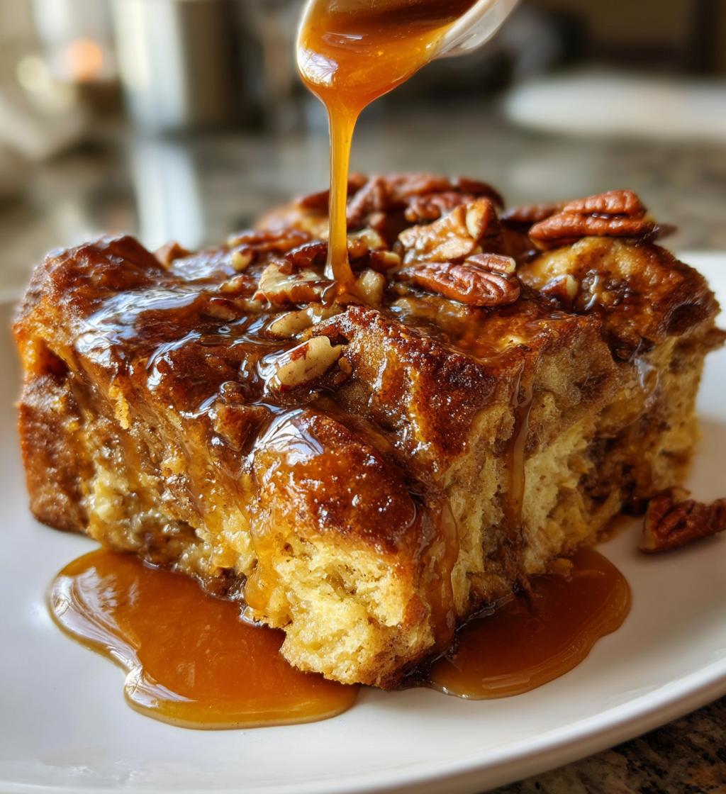 pumpkin praline bread pudding