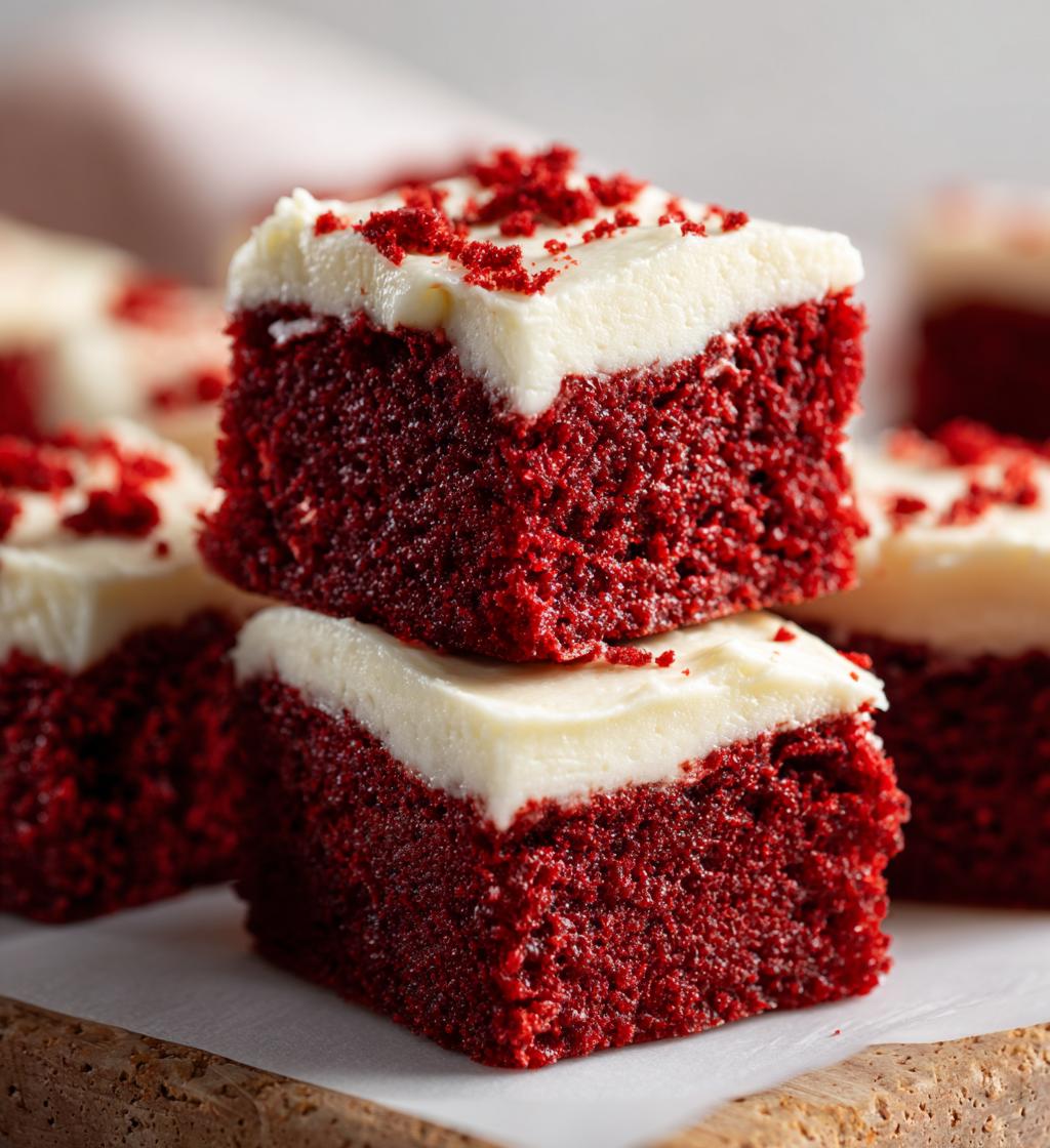 red velvet brownie bites