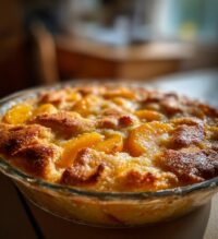 ridiculously easy peach cobbler