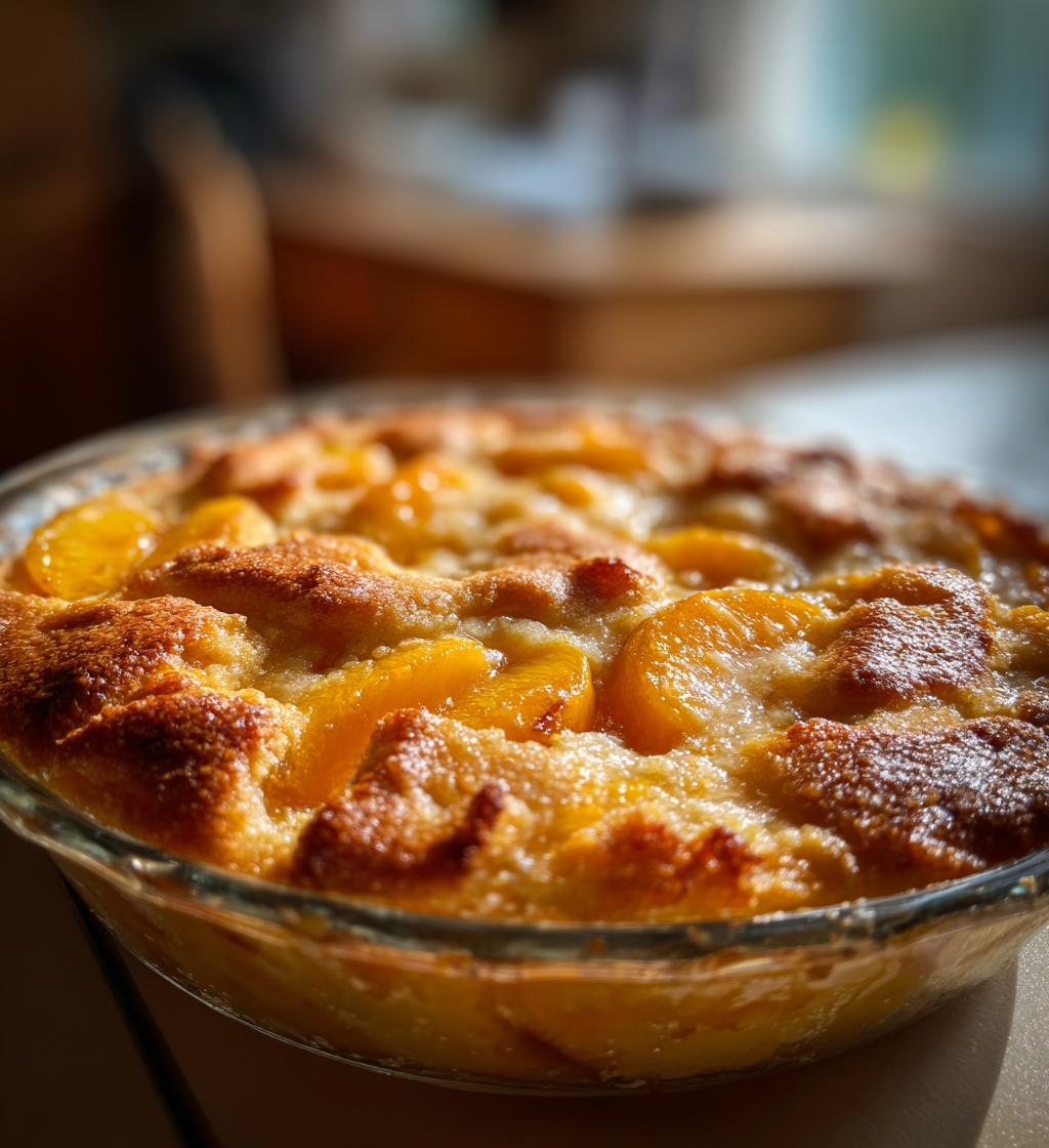 ridiculously easy peach cobbler