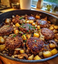 salisbury steak and potato skillet