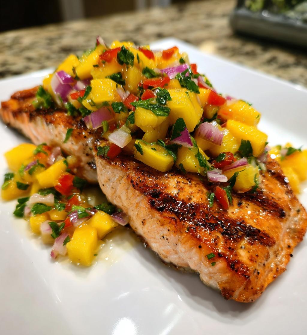 salmon with mango salsa