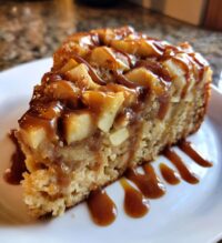 salted caramel apple sheet cake