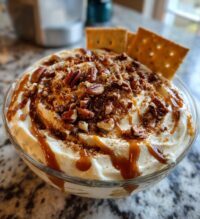 salted caramel pecan cheesecake dip
