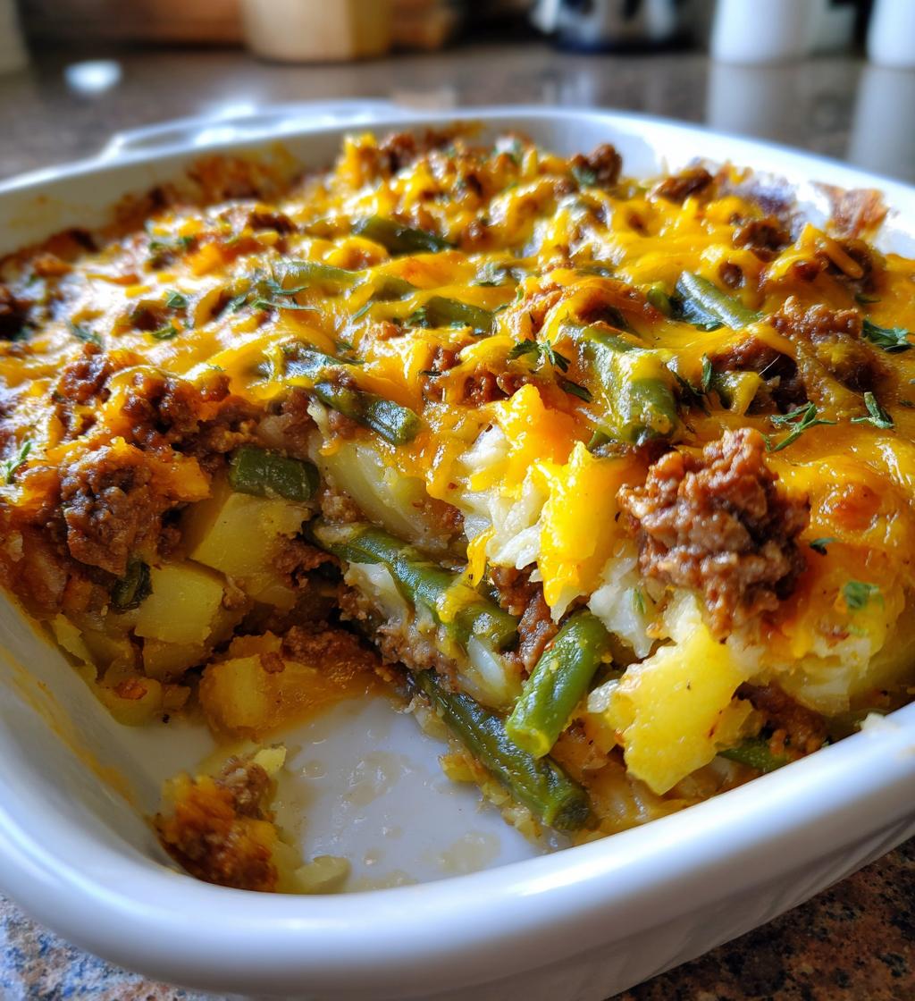 sausage green bean potato casserole