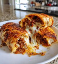 savory beef and cheese chimichanga