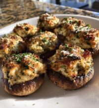 savory crab stuffed mushrooms recipe