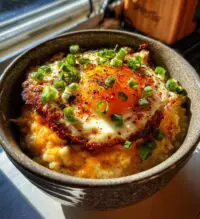 savory oatmeal with egg