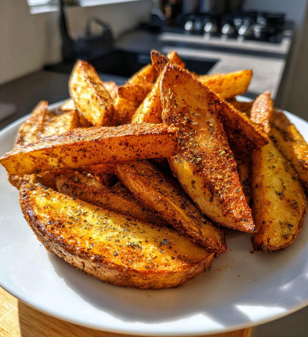 seasoned baked potato wedges