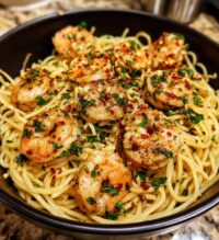 shrimp and garlic pasta