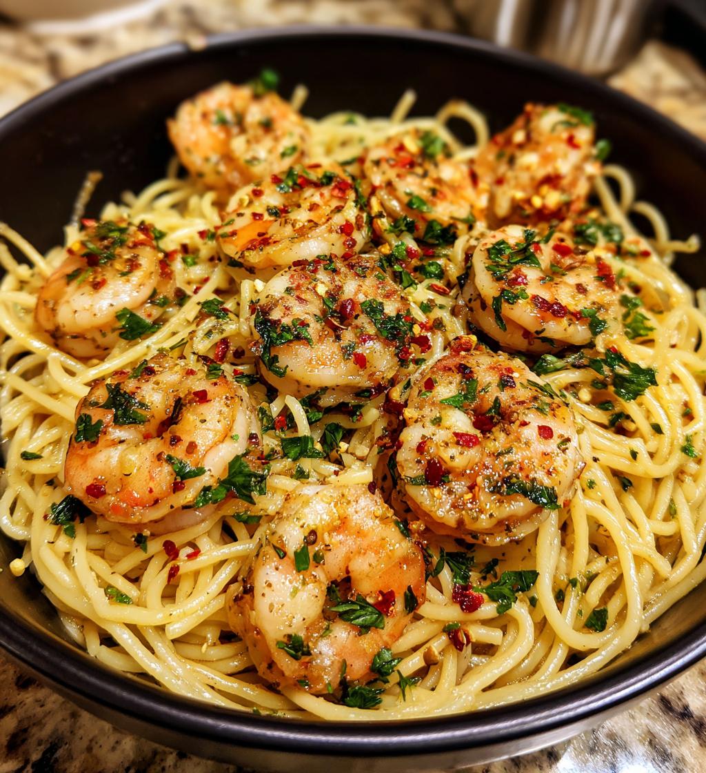 shrimp and garlic pasta