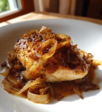 skillet chicken in onion sauce
