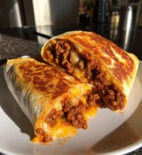 sloppy joe grilled burritos