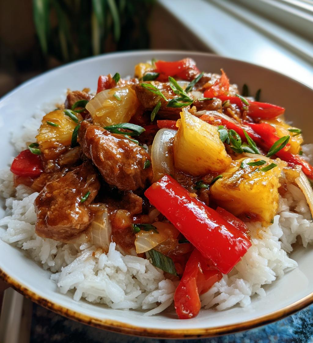 slow cooker hawaiian chicken - detail 1