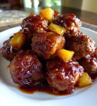 slow cooker pineapple barbecue meatballs a sweet and savory delight