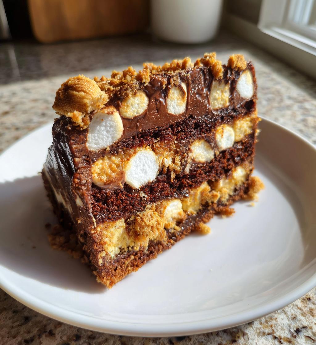 smores loaf cake - detail 1