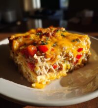 spicy southern cheesy chicken spaghetti casserole