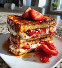 strawberry banana cheesecake stuffed french toast recipe