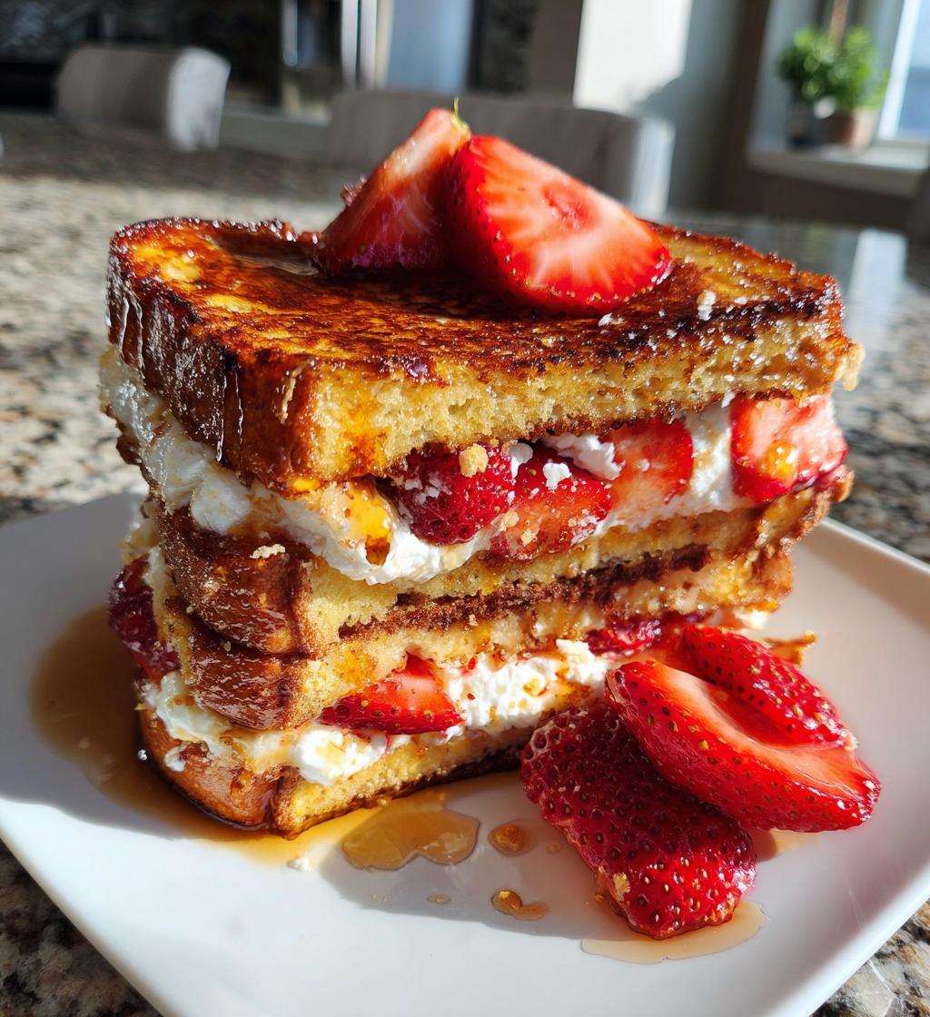 strawberry banana cheesecake stuffed french toast recipe