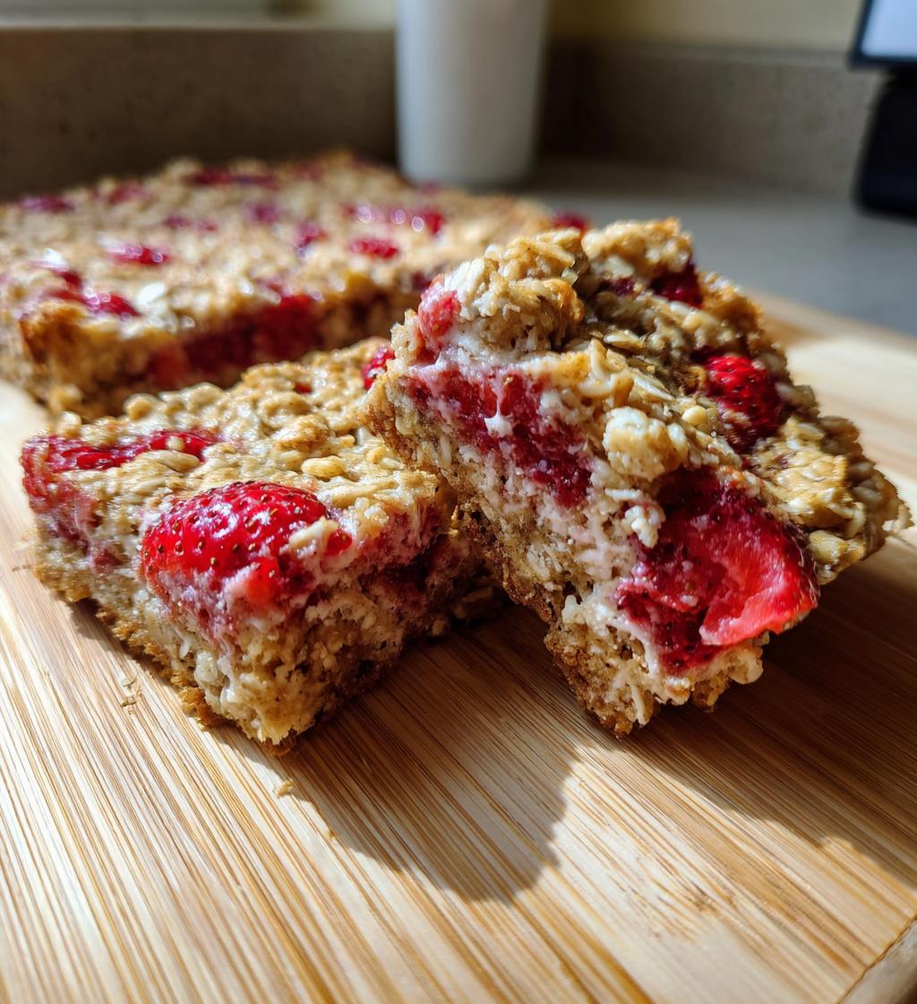 strawberry oatmeal bars